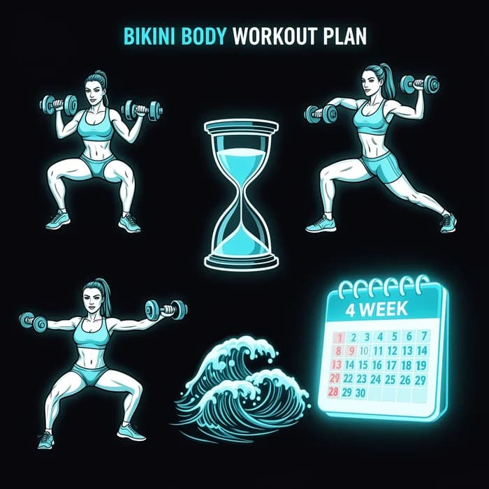 4 hetes bikini test edzésterve nőknek
